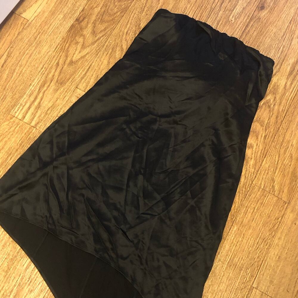 L’Agence Black Strapless Asymmetrical Handkerchief Dress Size Small